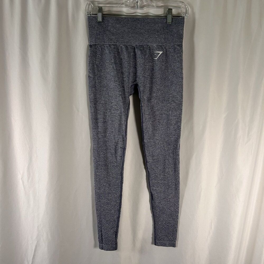 Gymshark Leggings Women's Medium Heathered Grey Pull On 25" Inseam